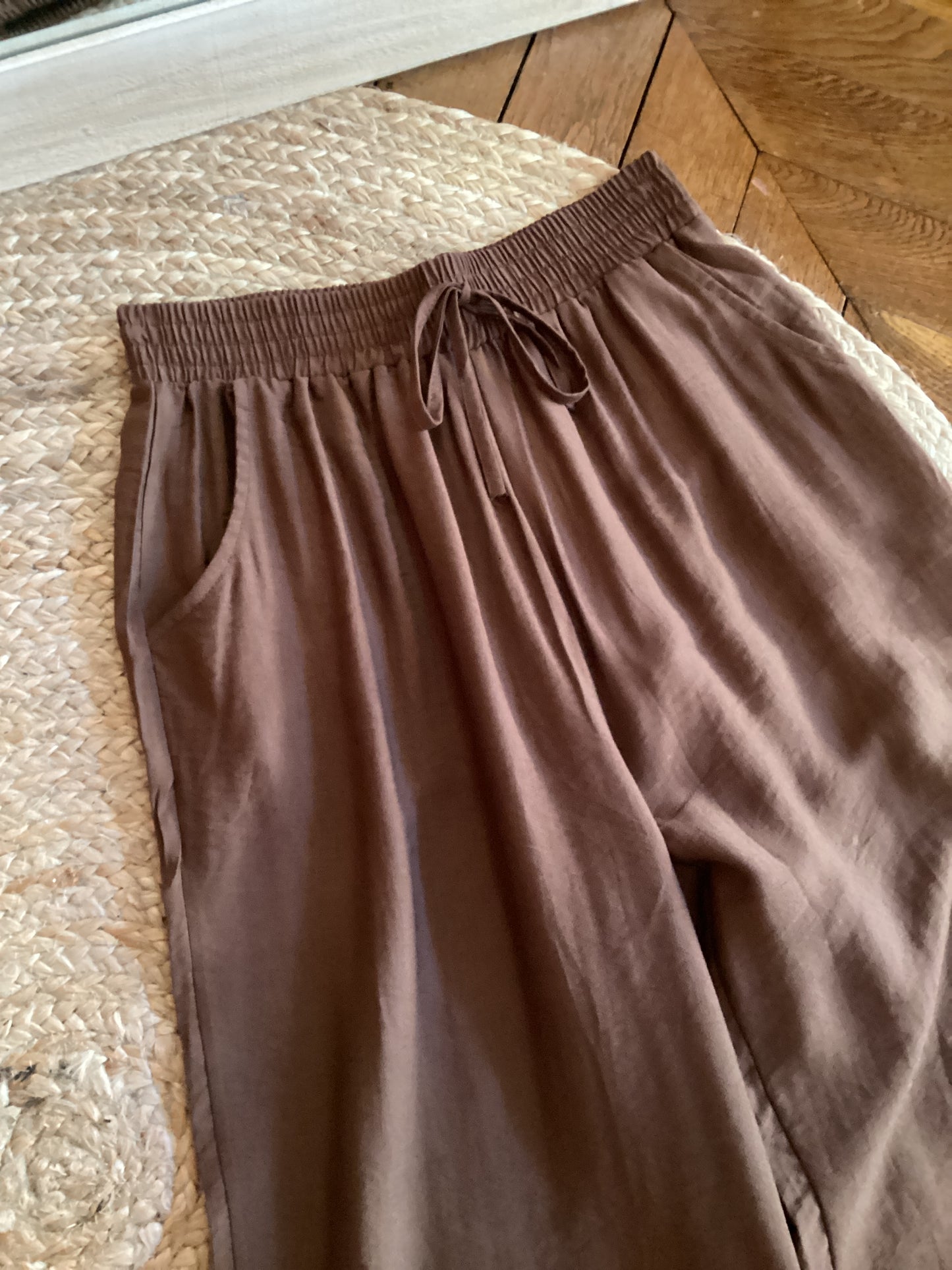 Pantalon fluide marron léger