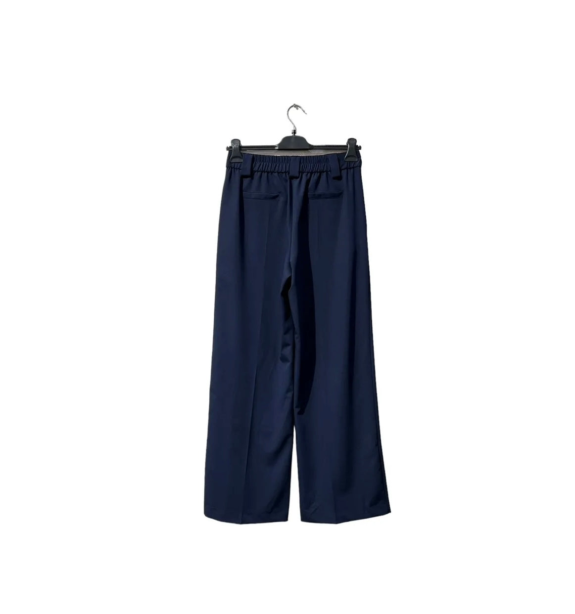 Pantalon fluide bleu marine – Taille dos élastique