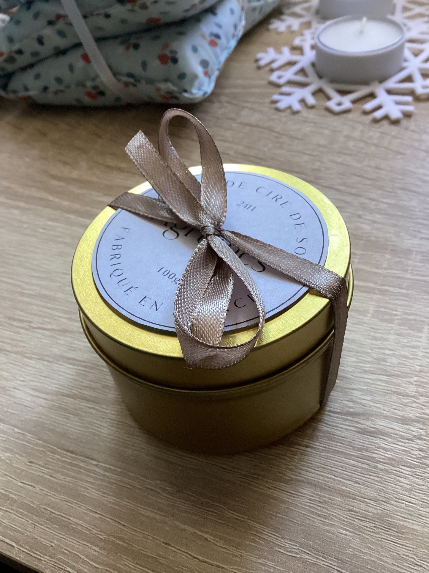 Bougie Parfumée en Pot Doré - Agrume