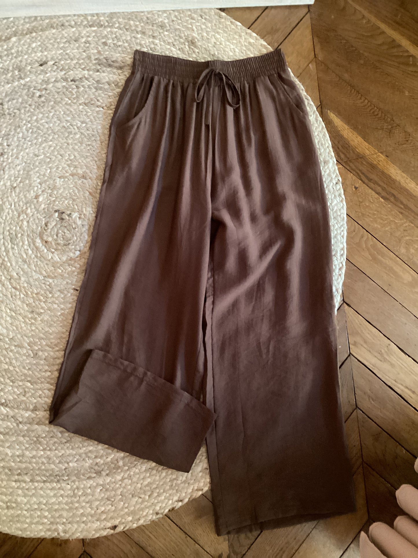 Pantalon fluide marron léger