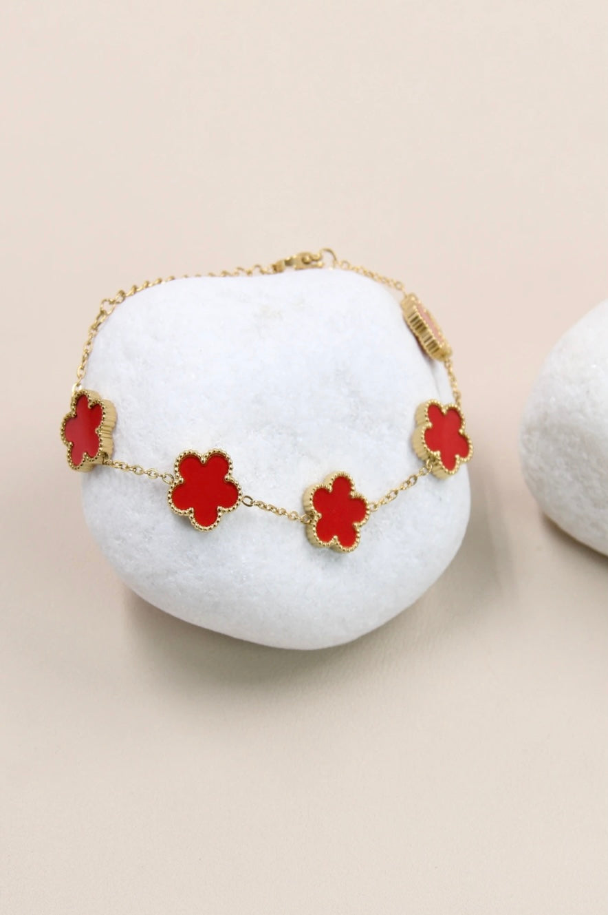 Bracelet Fleurs Dorées