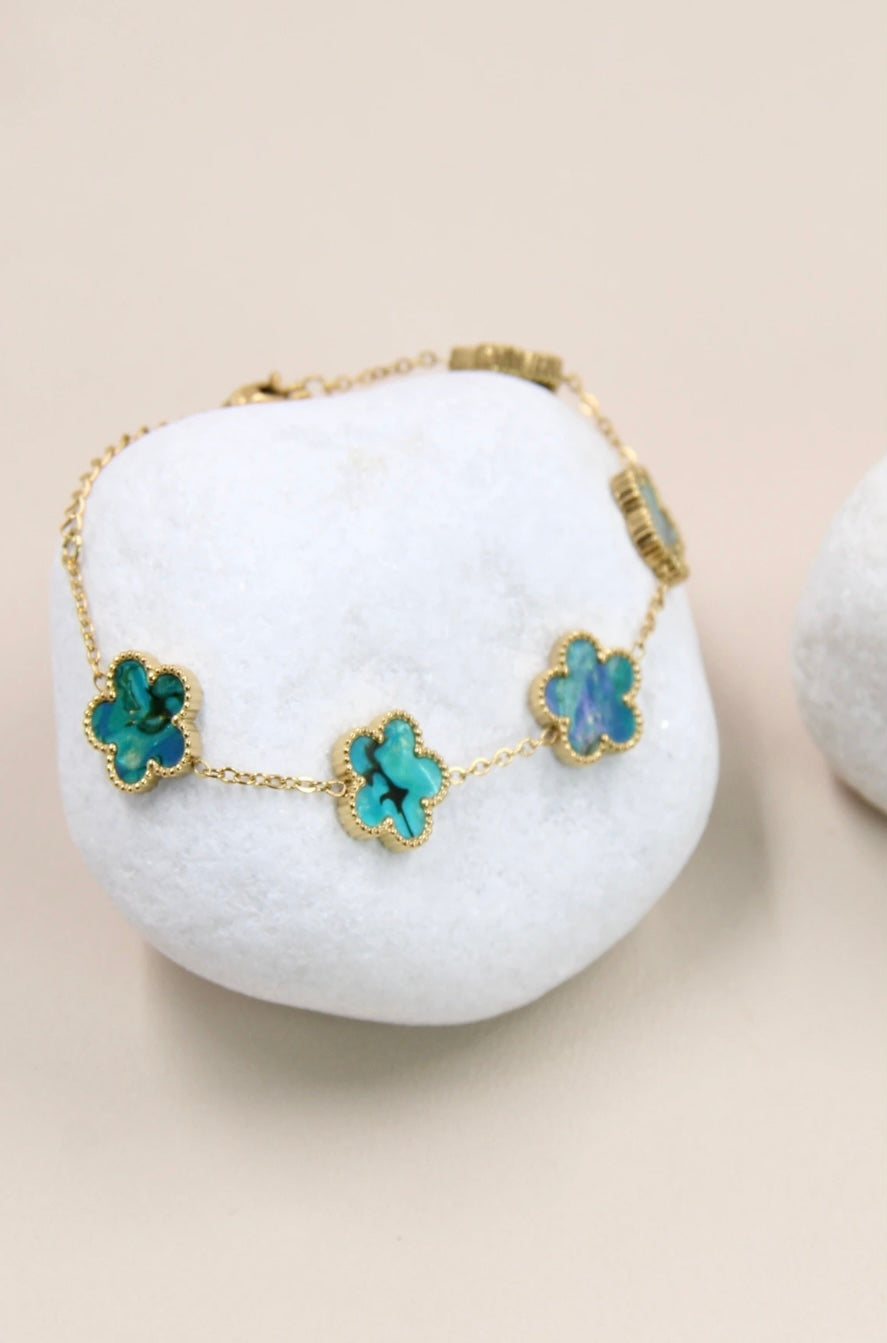 Bracelet Fleurs Dorées