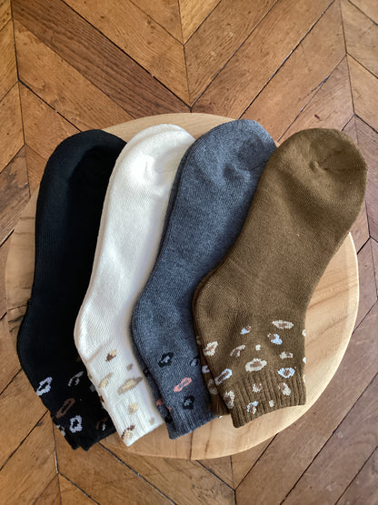 Chaussettes motif léopard
