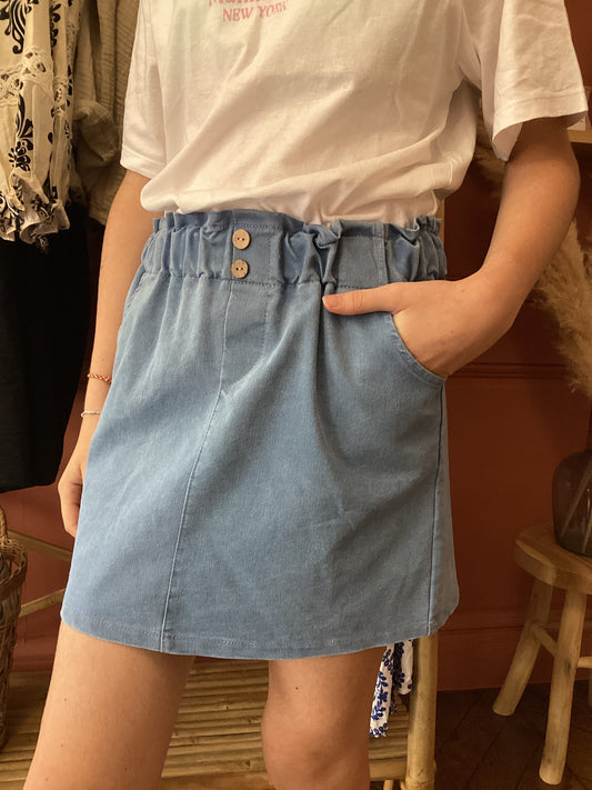 Jupe en jean fille taille élastique