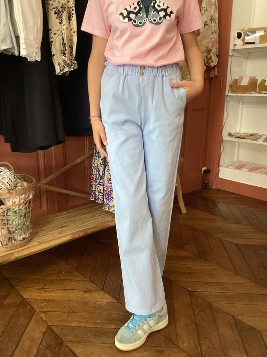 Pantalon large Bleu ciel
