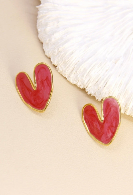 Boucles d'oreilles Cœur Doré