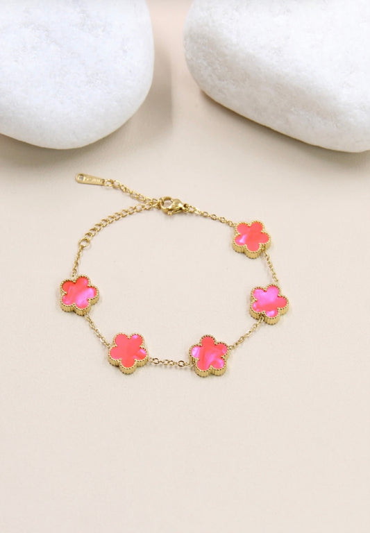 Bracelet Fleurs Dorées