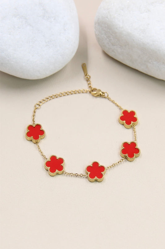 Bracelet Fleurs Dorées