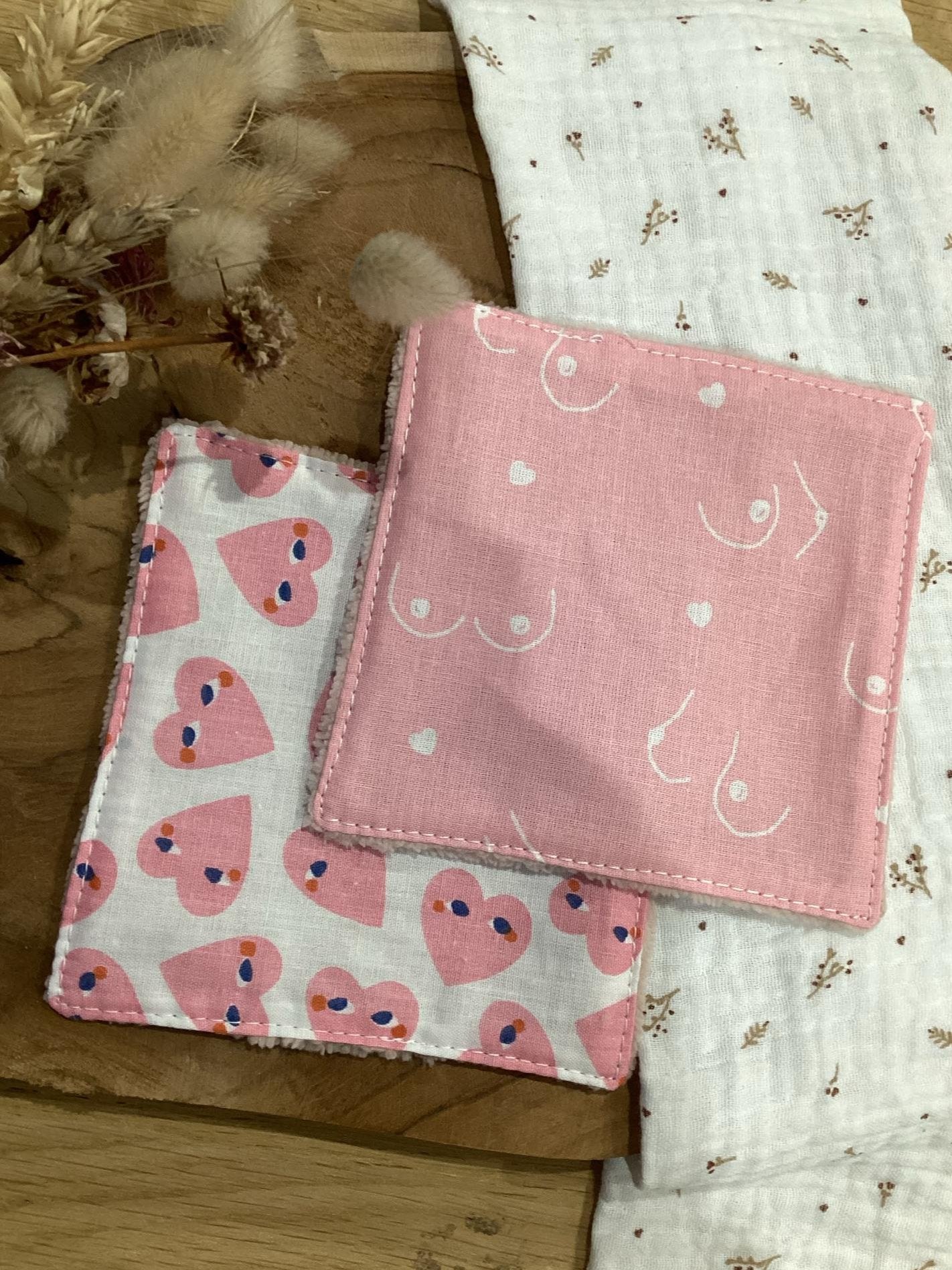 Lot de 2 lingettes / Octobre Rose 🎗️