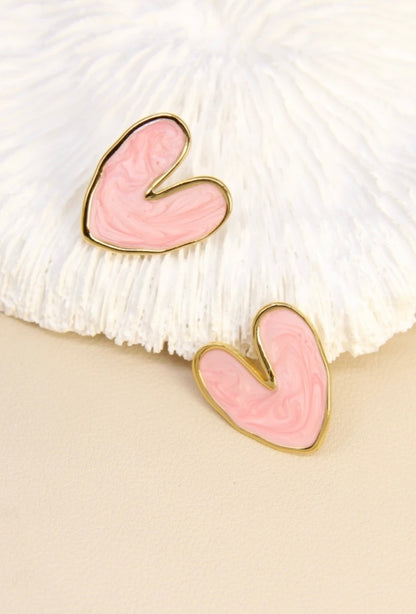 Boucles d'oreilles Cœur Doré