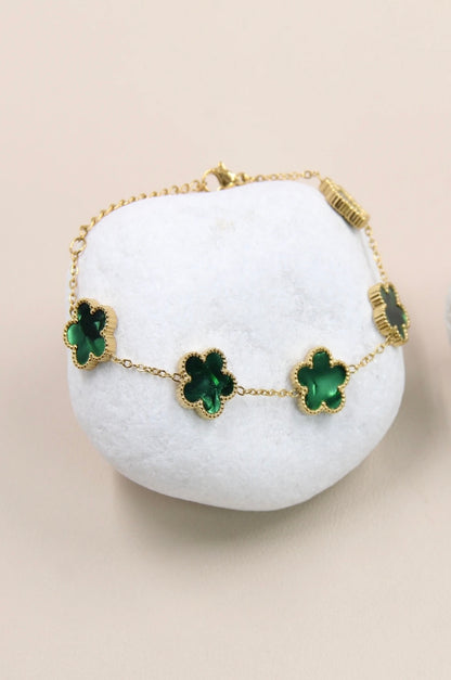 Bracelet Fleurs Dorées