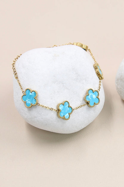 Bracelet Fleurs Dorées