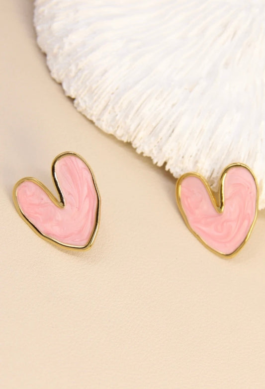 Boucles d'oreilles Cœur Doré