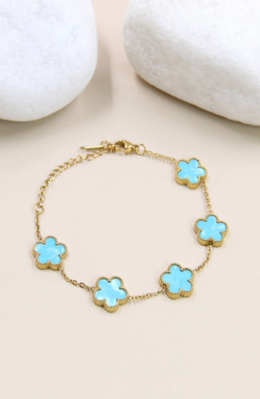 Bracelet Fleurs Dorées
