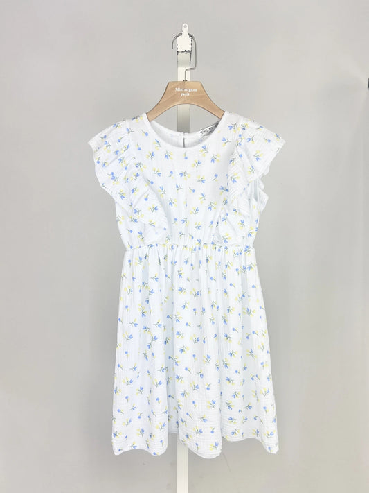 Robe imprimé à manches papillons
