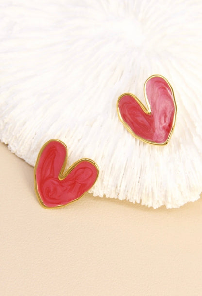 Boucles d'oreilles Cœur Doré